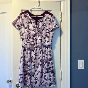 Purple floral summer dress